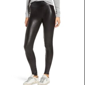 NWT Spanx Faux Leather Leggings Dark Navy Pants 2X